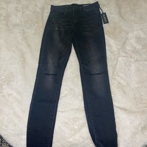 black high rise skinny jeans